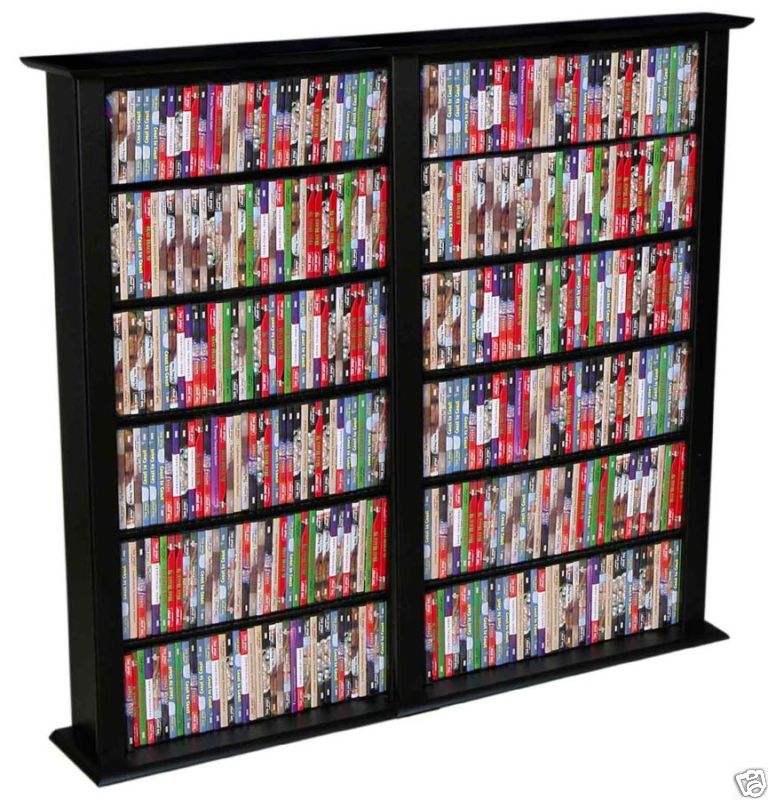 Wall Tower DVD CD Rack For Storage 928 CD 468 DVD - Black, Oak, Cherry, Walnut