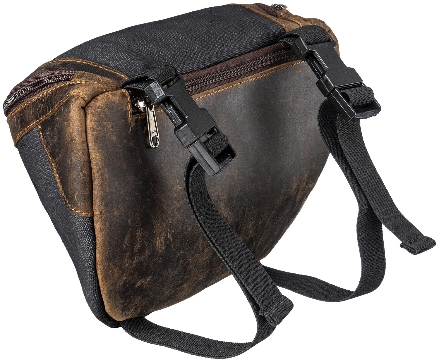 Western Saddle Pommel Pouch - Canvas with Leather accents - 3 Colors