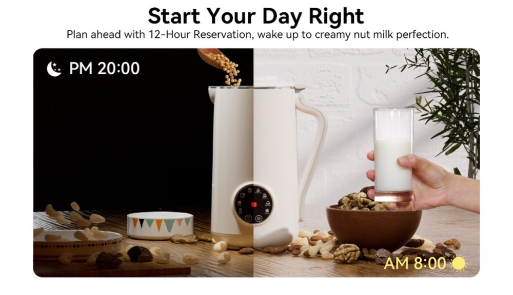 Nut Milk Maker 34oz | Multi-Function Soy & Plant-Based Milk Machine