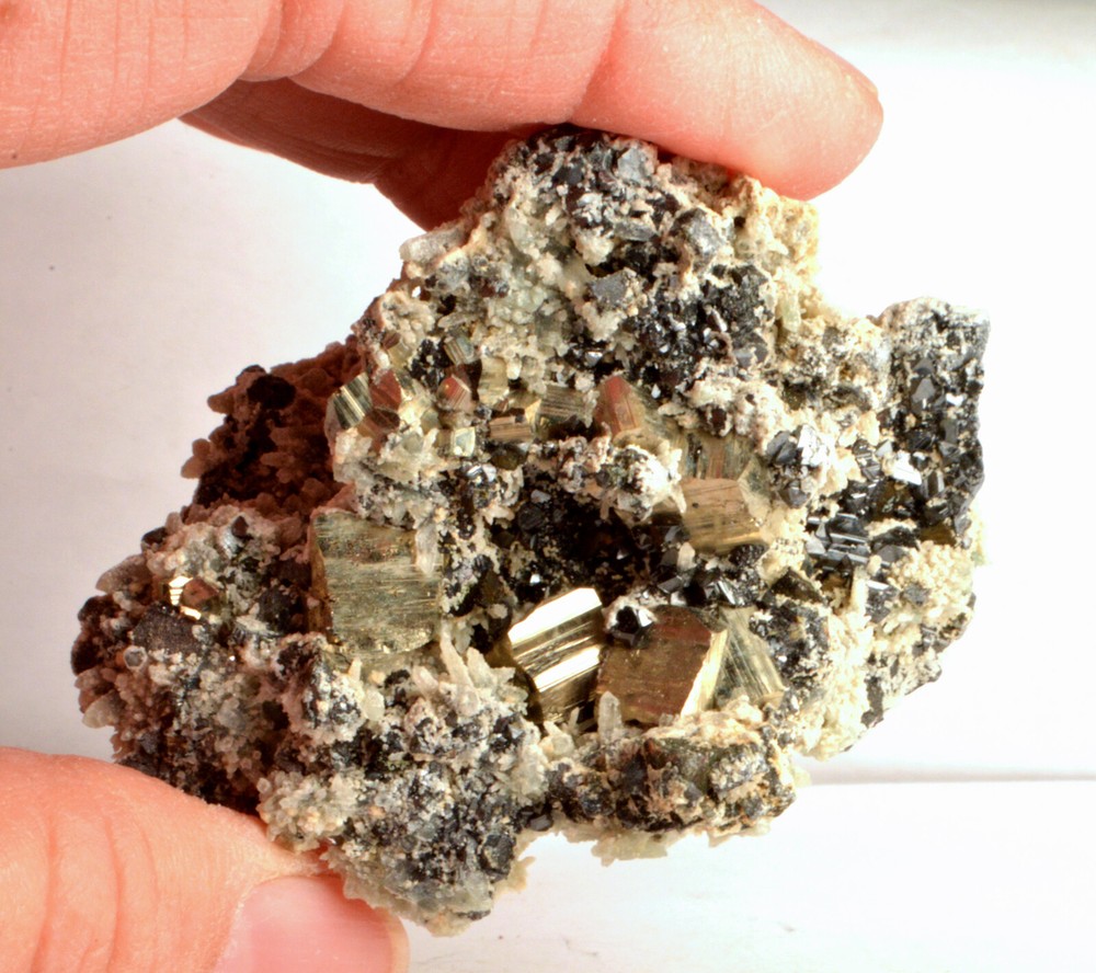 #8542 Sphalerite, Calcite, Pyrite - Bulgaria