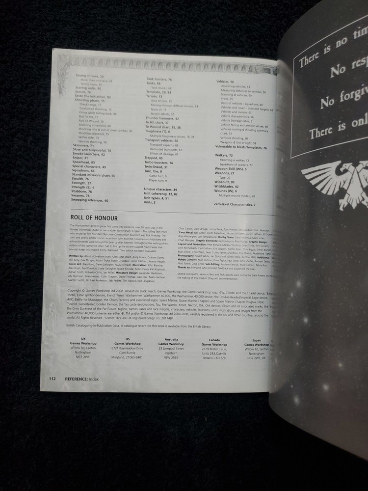 Warhammer 40,000 Rule Book. 2008 Mini