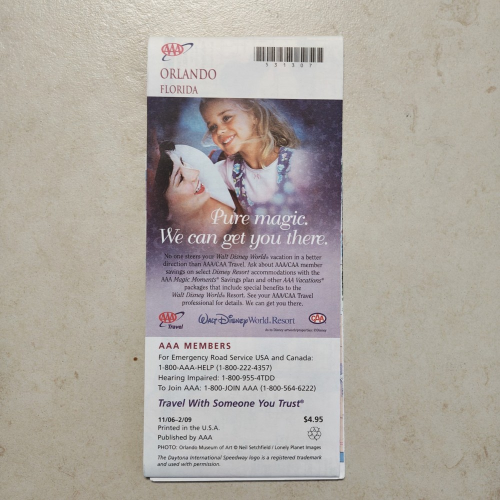 AAA Road Map - Orlando Florida - Vicinity Series - 2007 #2439