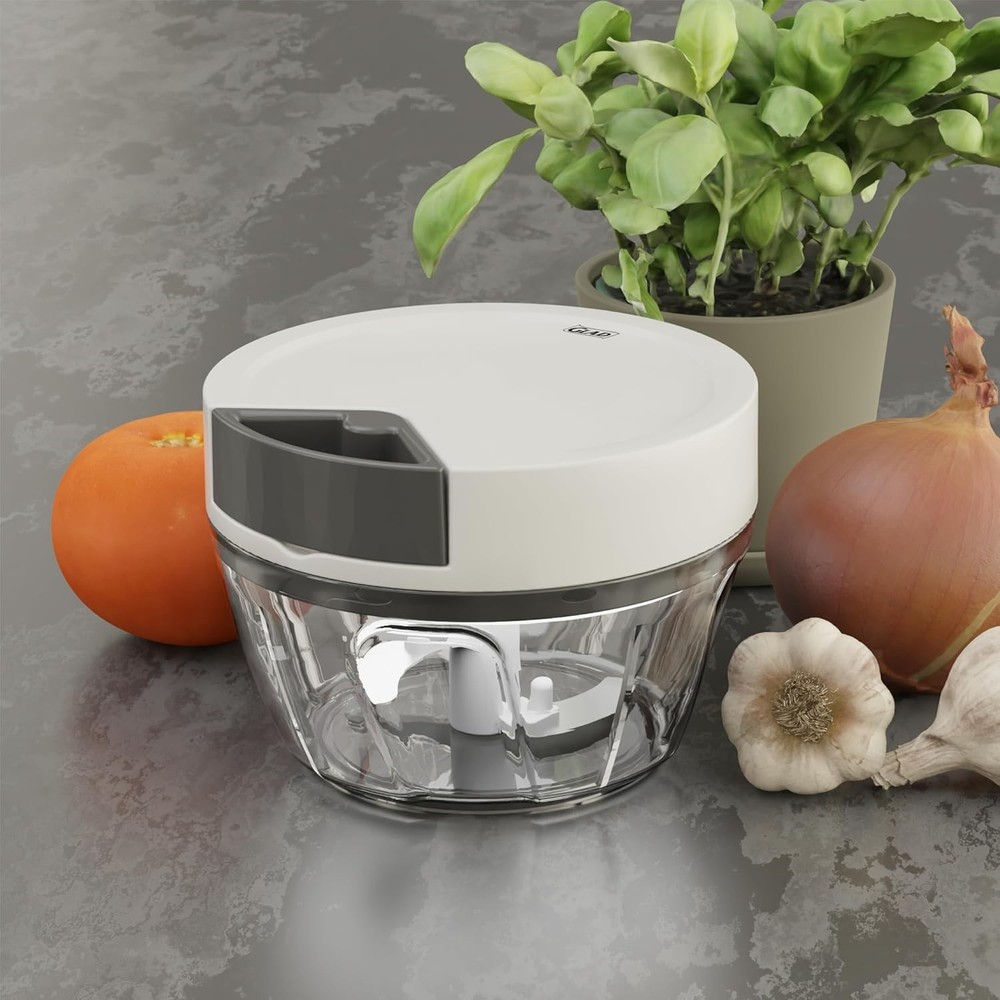 Glad Manual Pull Vegetable Chopper - Small Handheld Food Processor and Veggie Cu