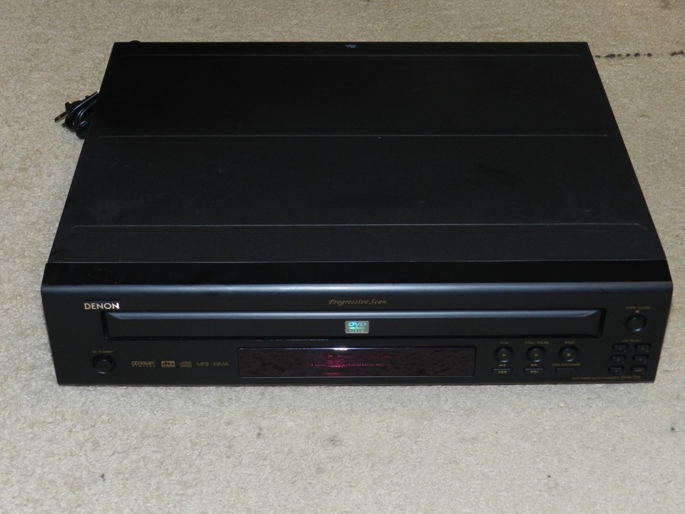 Denon DVM-725 Progressive Scan 5-Disc DVD/CD Player Changer TESTED WORKS