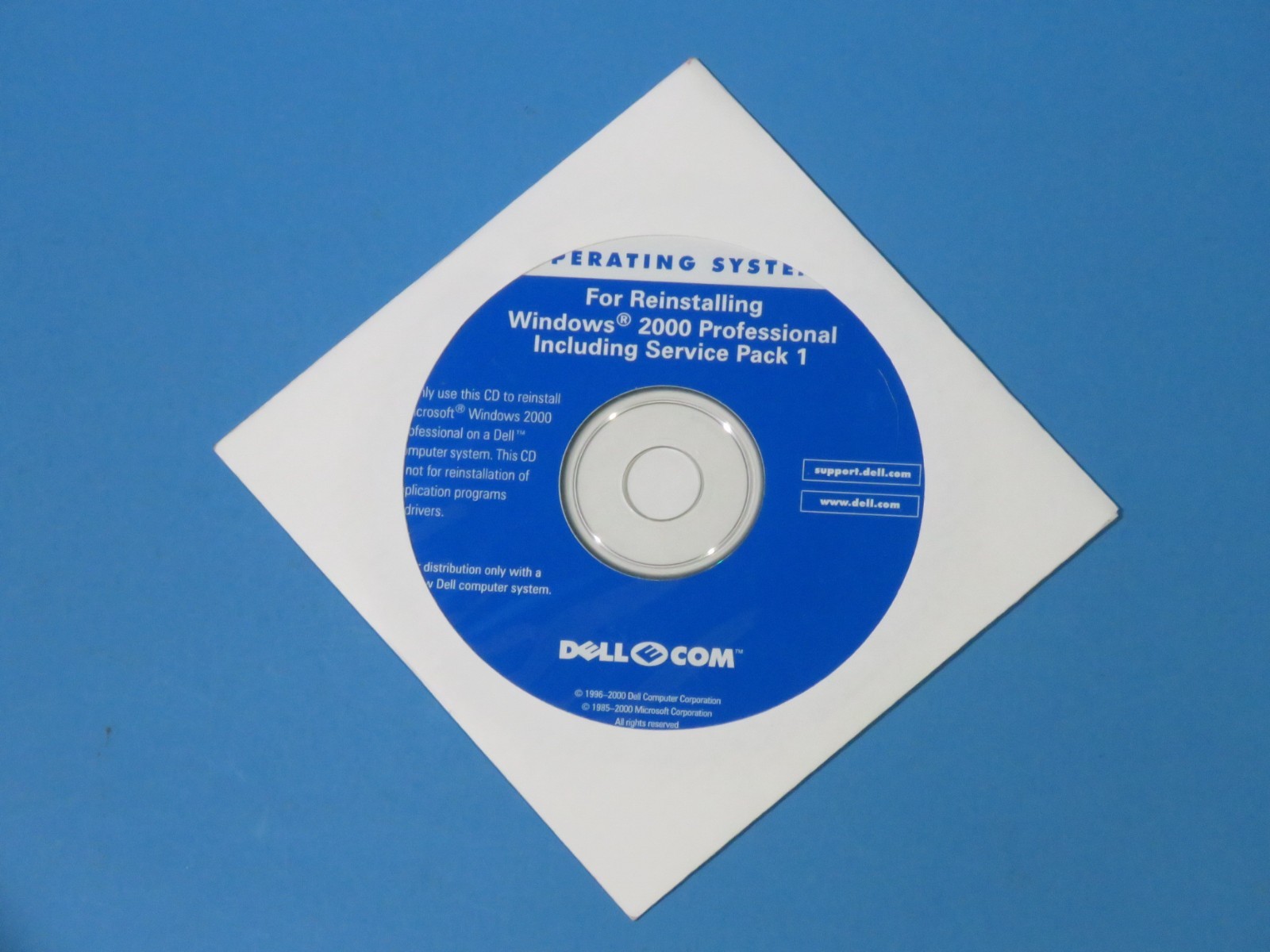 Dell Reinstallation CD Win 2000 Pro SP1 - CD ONLY IN GOOD CONDITION!!!