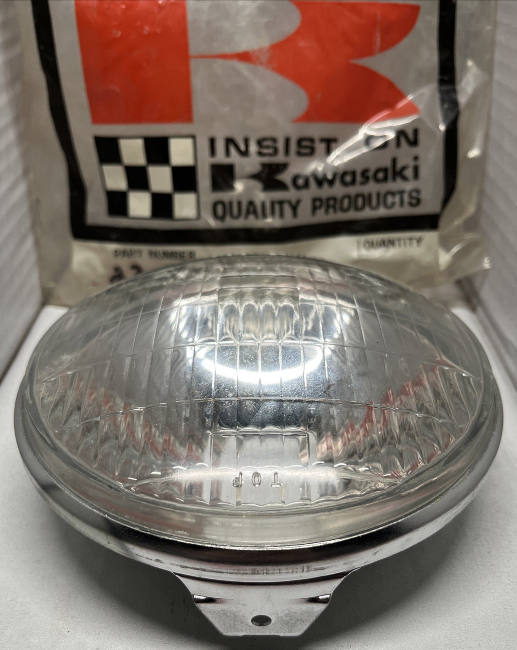 Vintage NOS Kawasaki Head lamp lens unit 23007-013 W1 A1 H1