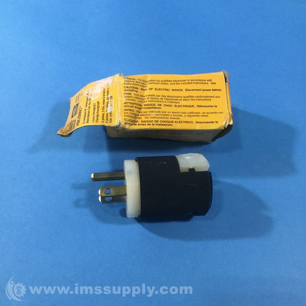 Hubbell HBL5266C Straight Blade Plug FNOB