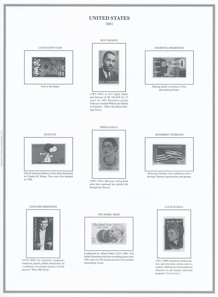 HE Harris USA LIBERTY 1 STAMP PAGES Part B 1995-2006 (Liberty I - Pages Only)