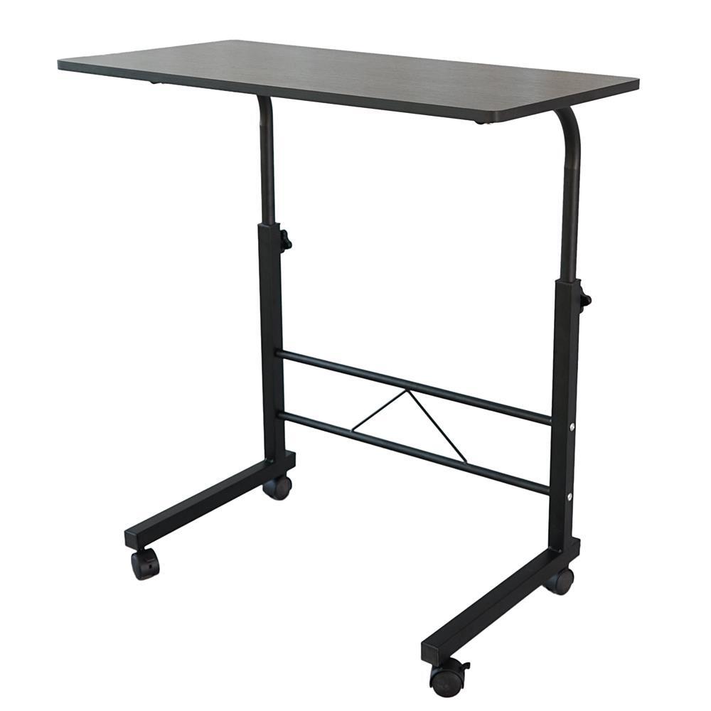 Portable 360° Rolling Mobile Laptop Desk Cart Adjustable Side Computer Table New