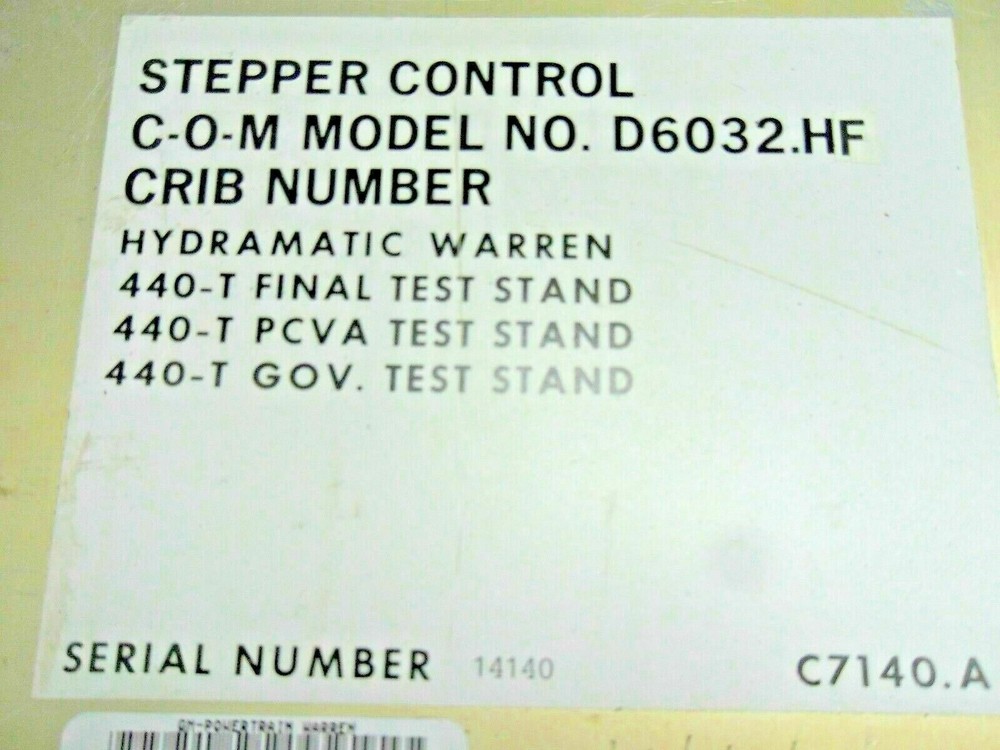 Control-O-Mation D6032.HF Stepper Control