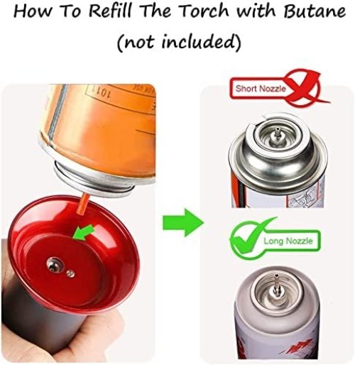 Professional Mini Blow Torch - Adjustable Flame Kitchen Torch for Baking & BBQ