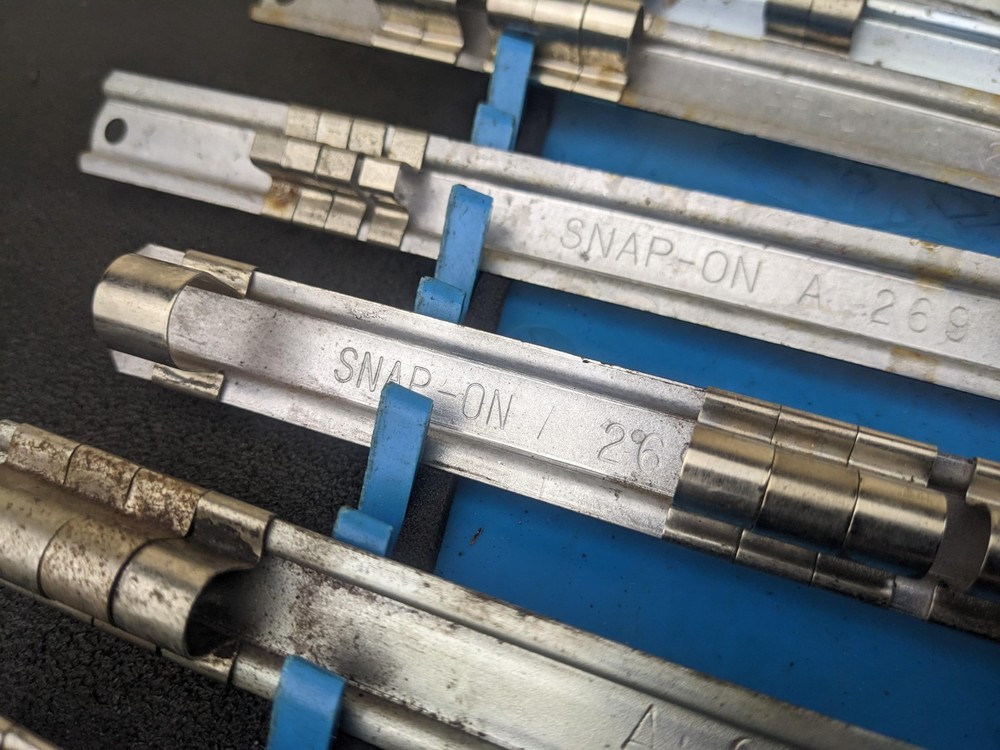 Snap-on Metal Socket Rack Rail Lot USA