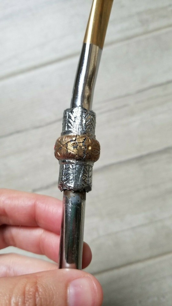 2 Antique Metal Tea Drinking Straw with Hinged Filter