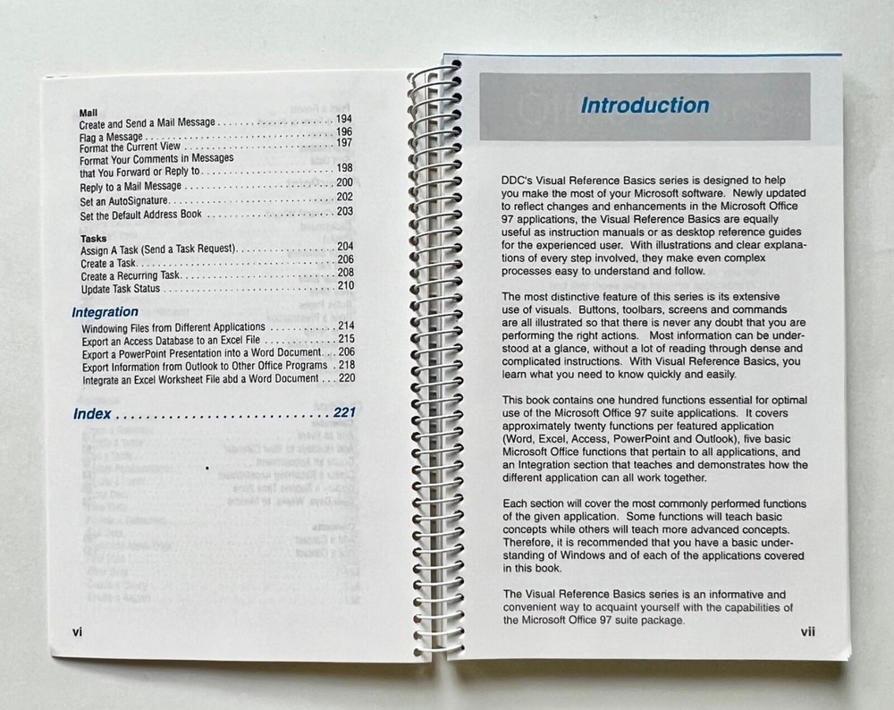 DDC Microsoft Office 97 Visual Reference Basics Learning Manual Rain Reidelbach