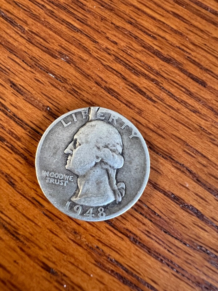 1948-S WASHINGTON QUARTER with Error-90% Silver
