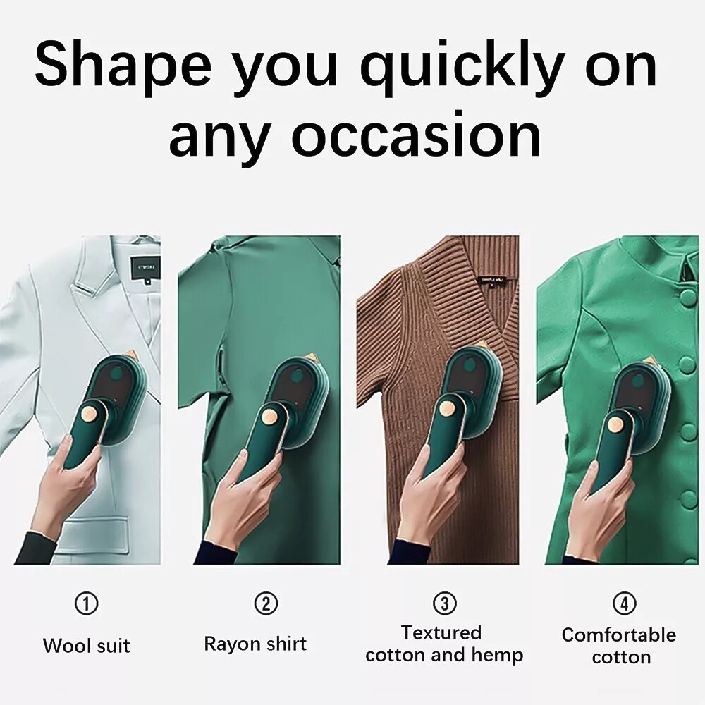 Micro Steam Iron Machine Mini Portable Steamer Handheld Garment Clothes Ironing