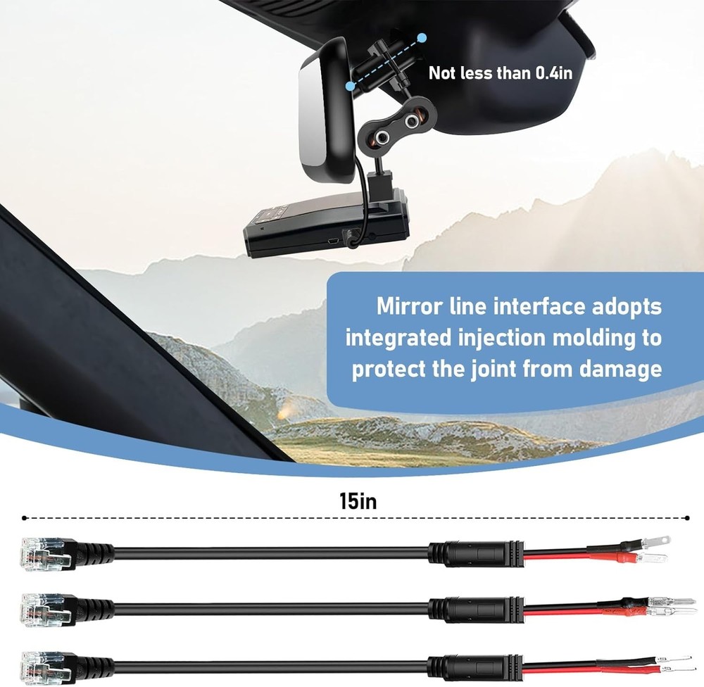 Radar Detector Mount with Hard Wire Power Cord