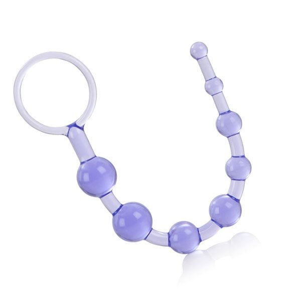Slim Soft Flexible Bendable Beginner Anal Beads with Retrieval Ring
