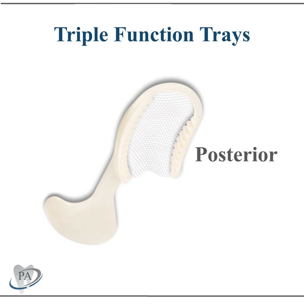 Dental Impression Posterior Bite Registration Trays Triple Function, Choose Qty