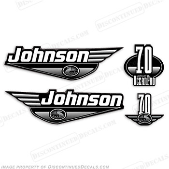 Fits Johnson 70hp OceanPro Decals - Black