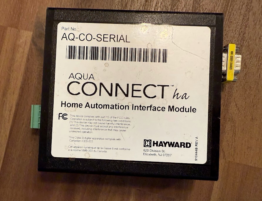 AQ-CO-SERIAL Hayward AquaConnect Home Automation Serial Interface