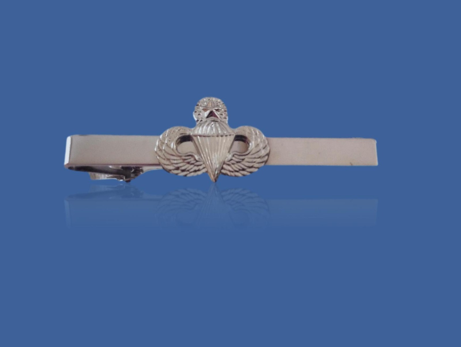 U.S MILITARY ARMY MASTER JUMP WINGS TIE BAR TIE TAC CLIP ON STYLE U.S.A MADE