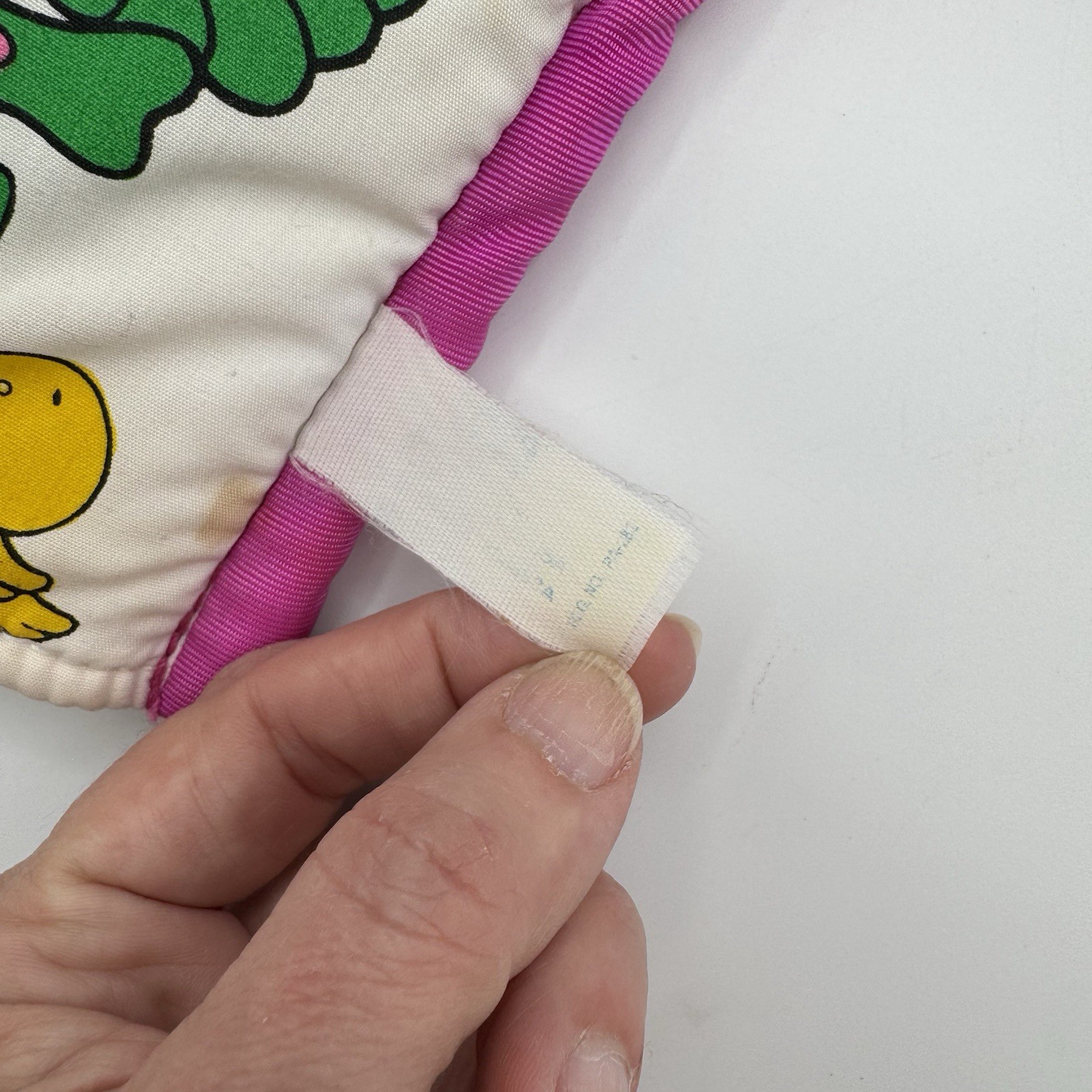 Rare Vintage 1993 Barney & Baby Bop Weather Book Soft Plush Washable