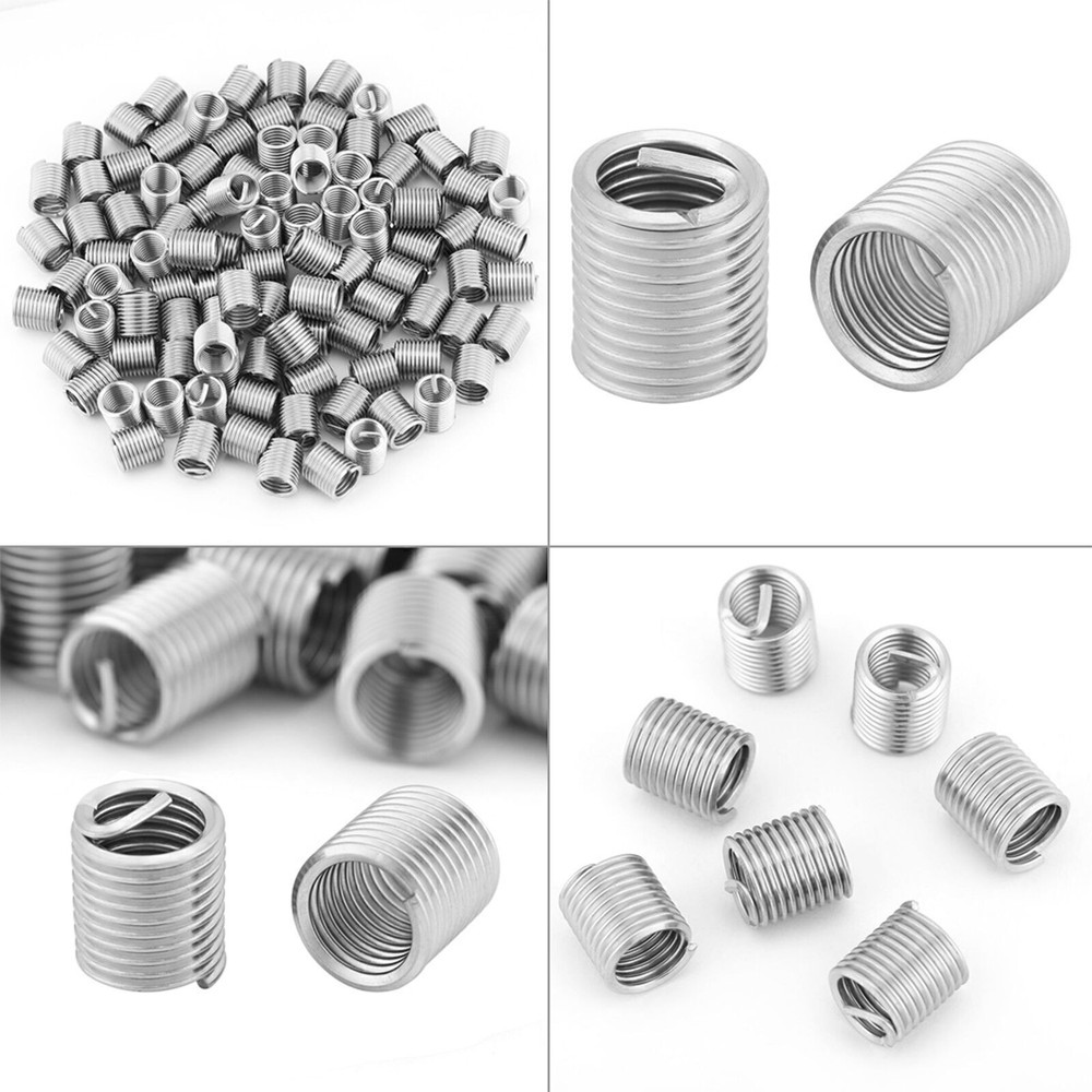 100pcs Stainless Steel SS304 Coiled Wire Helical Screw Thread Inserts