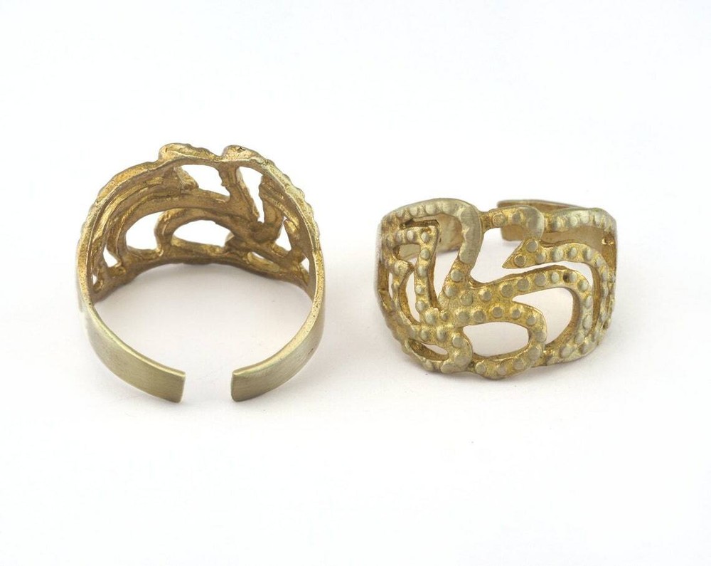 Adjustable Ring Raw brass (18mm 8US inner size) 2651