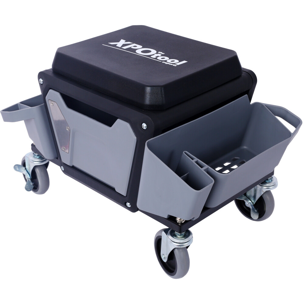 Heavy Duty Mechanic Stool Rolling Creeper with Soft Rubber Cushion Seating