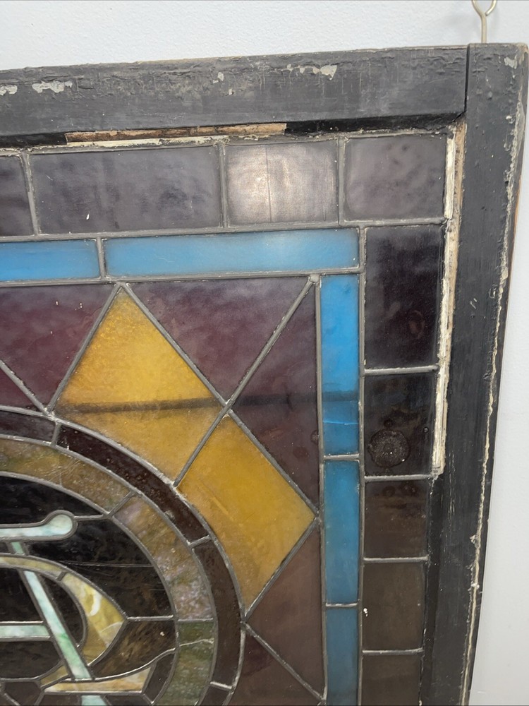 Antique Leaded Glass Window 36x48”