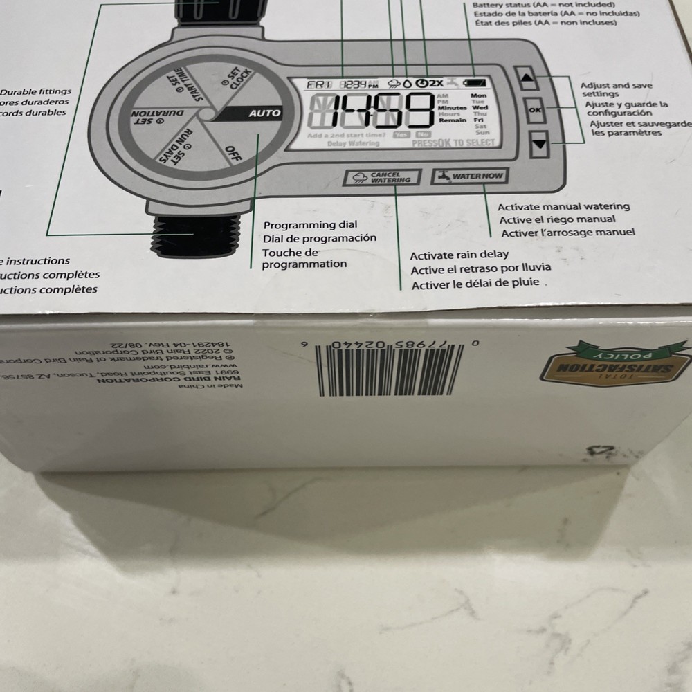 Rain Bird Professional Grade Electronic Digital Hose End Timer Model 1ZEHTMR