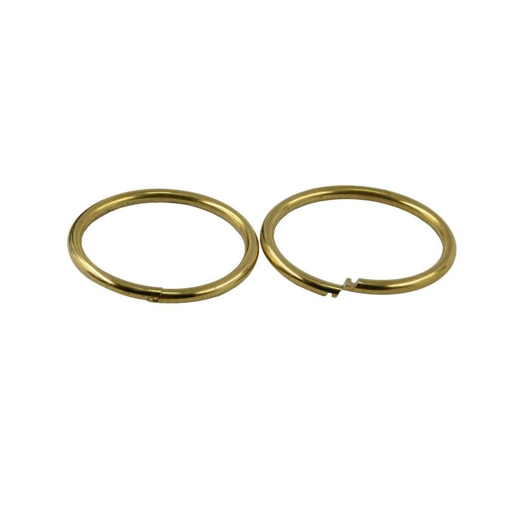 10x Round Carabiner Keychain Solid Brass Haberdashery