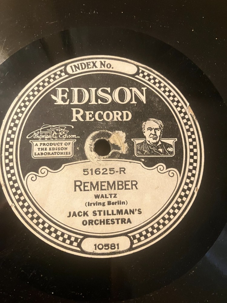 Edison Diamond Disc Record #51625 "Remember/Normandy" Jack Stillman Orchestra