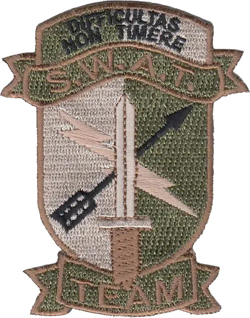 ILLINOIS STATE POLICE PATCH WITH HOOK & LOOP: SWAT Team Subdued