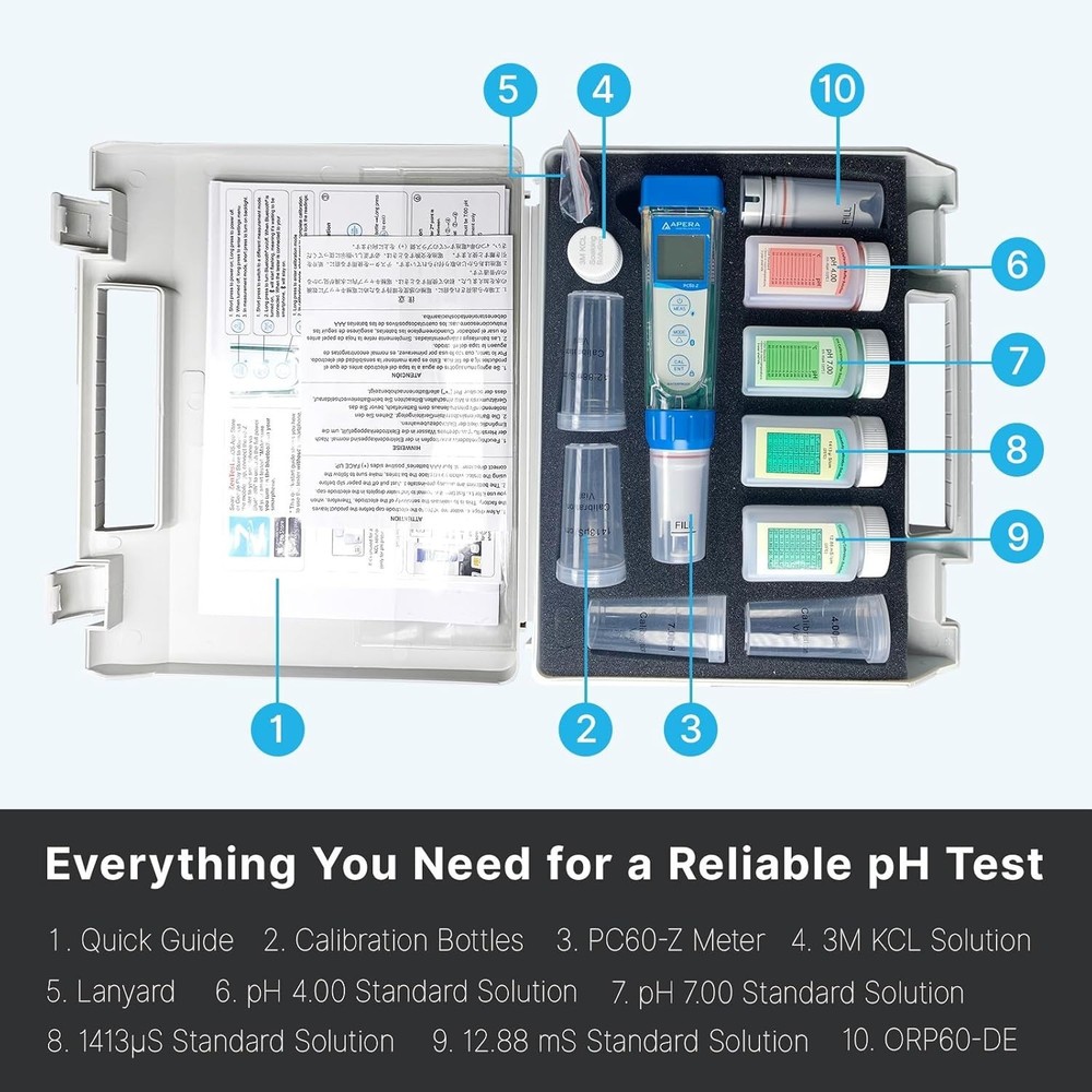 pH/Conductivity/ORP/Redox/TDS/Salinity/Resistivity Smart Multi-Parameter Meter