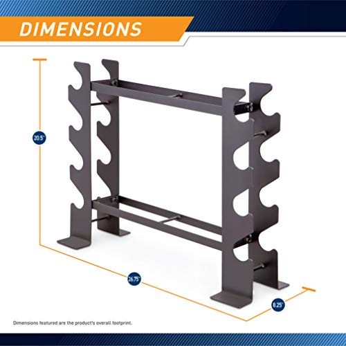 Weight Storage Organizer Racks for Dumbbells, Dark Grey Compack DB Rack