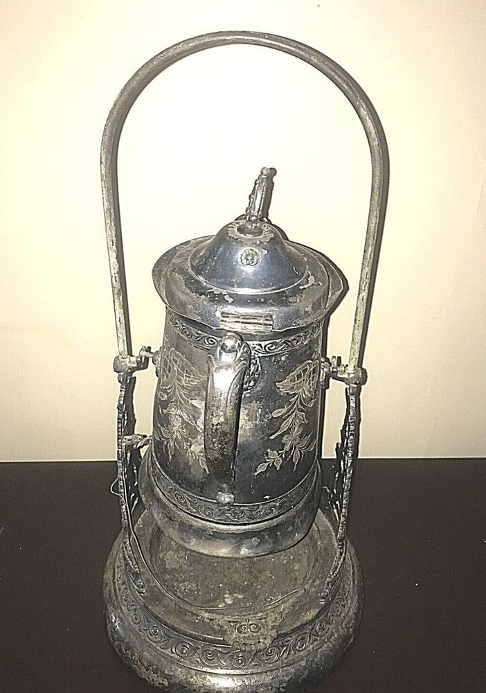 Antique Victorian Era Hartford Silver Plate Water Server