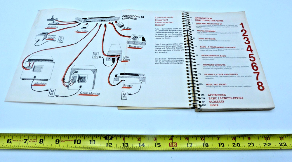 Commodore C64 Users Manual - Spiralbound Book 1984 Vintage