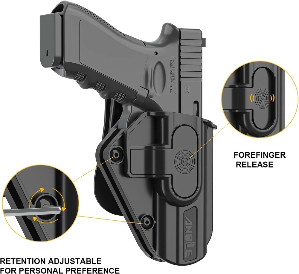 ANOLE Level 2 OWB Paddle Holster Fits Ruger Max 9 Springfield hellcat Multi Guns