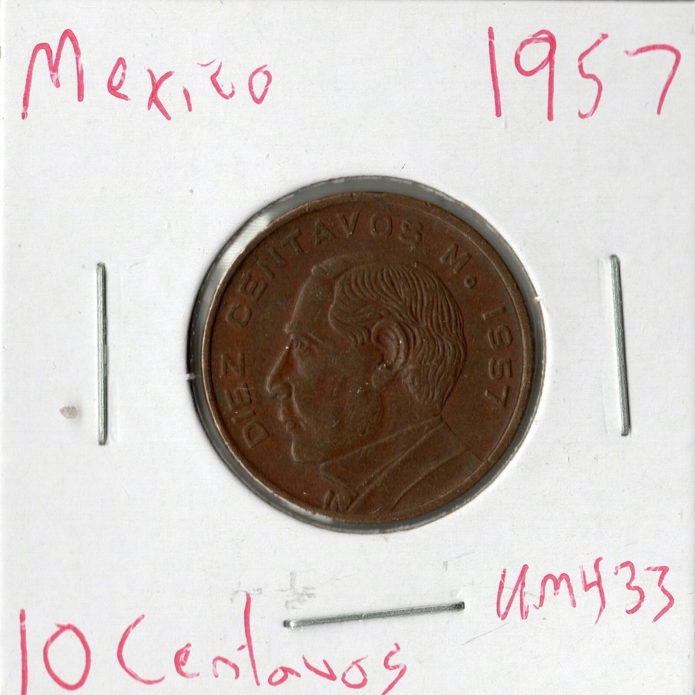 Coin Mexico 10 Centavos 1957 KM433