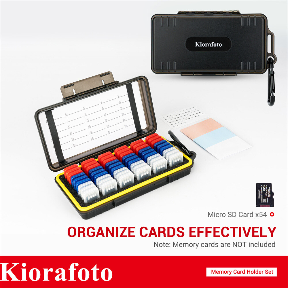 Clear Plastic Memory Card Case Holder Storage for 54 MicroSD Micro SD MSD TF