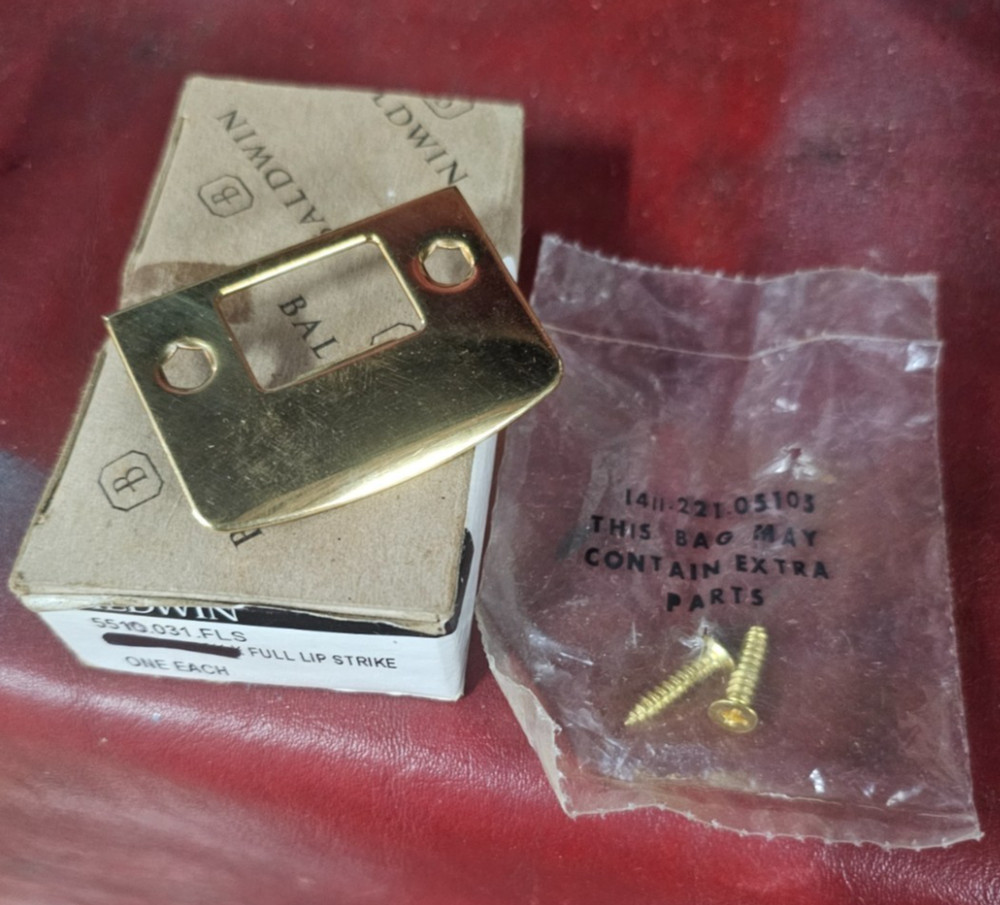 Baldwin Replacement Latch Full Lip Strike Plate ONLY 5510.031 FLS Solid Brass