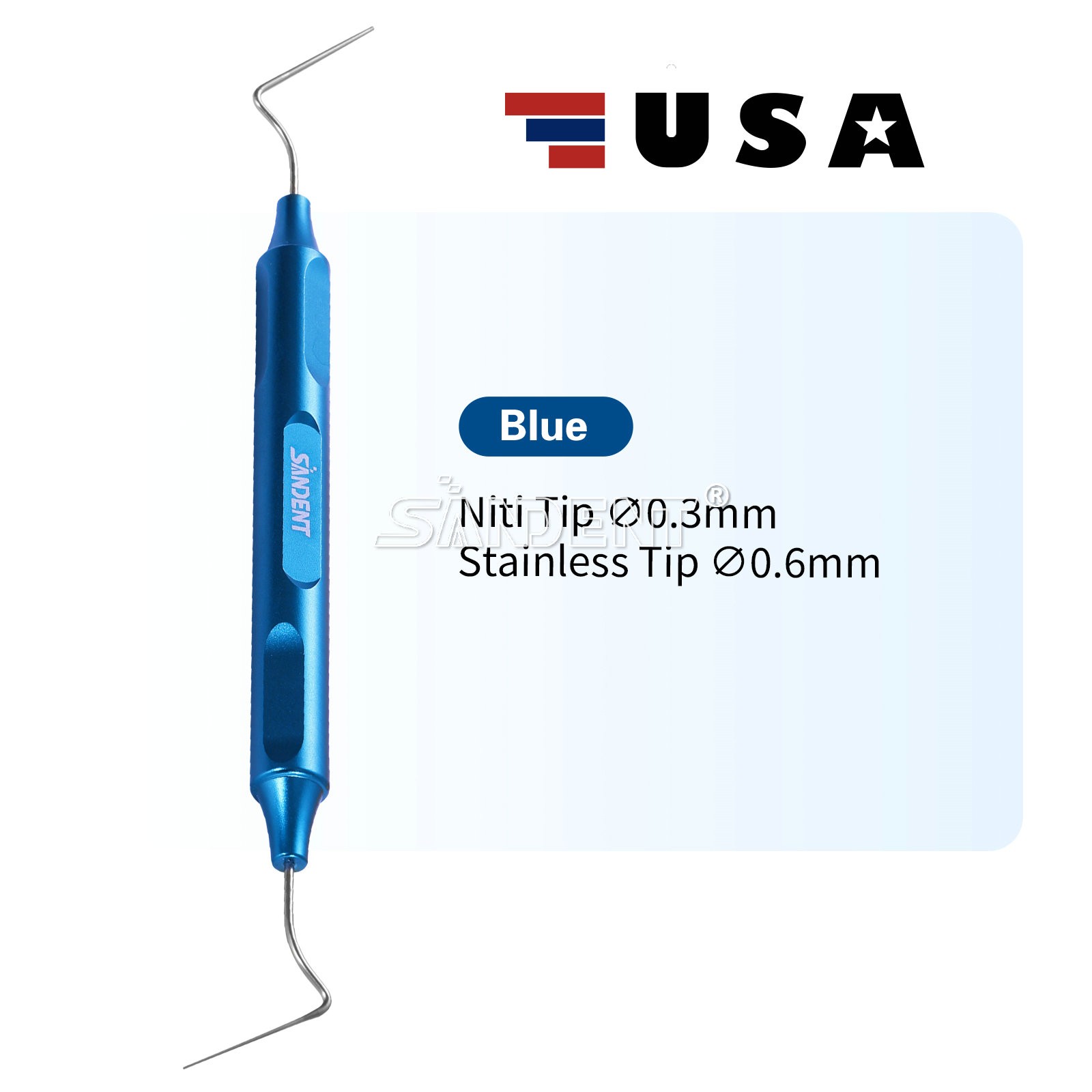 SANDENT Dental Endo Buchanan Hand Plugger Niti Fill Tips ENDO Hand Plugger Set