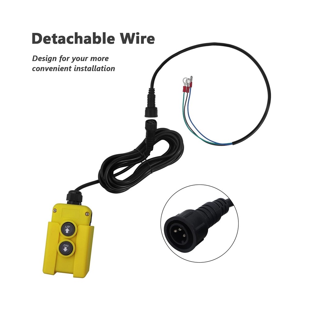 3 Wires Dump Trailer Remote Control Switch 12v DC Hydraulic Pump Power Unit U...