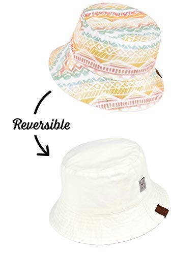 Premium Bucket Hat - Packable, Waterproof for Reversible - Aztec - Ivory/Ivory