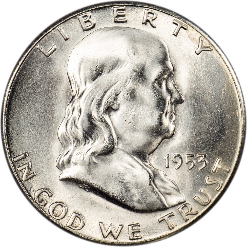 1953-S Franklin Half Dollar - Superb Luster - Premium GEM BU!