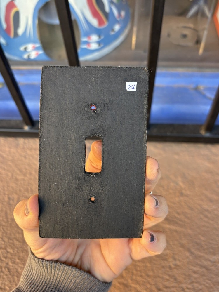 Handpainted Light Switch Cover Kachina Native Navajo Handmade Red Single e31
