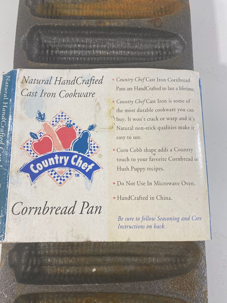 Country Chef Cast Iron Corn Bread Pan Corn Cob Shape