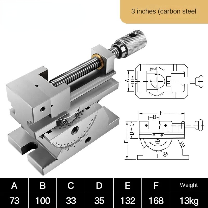 High Precision Flat Vise Grinder Manual Right Angle Vise Machine Cross Vise